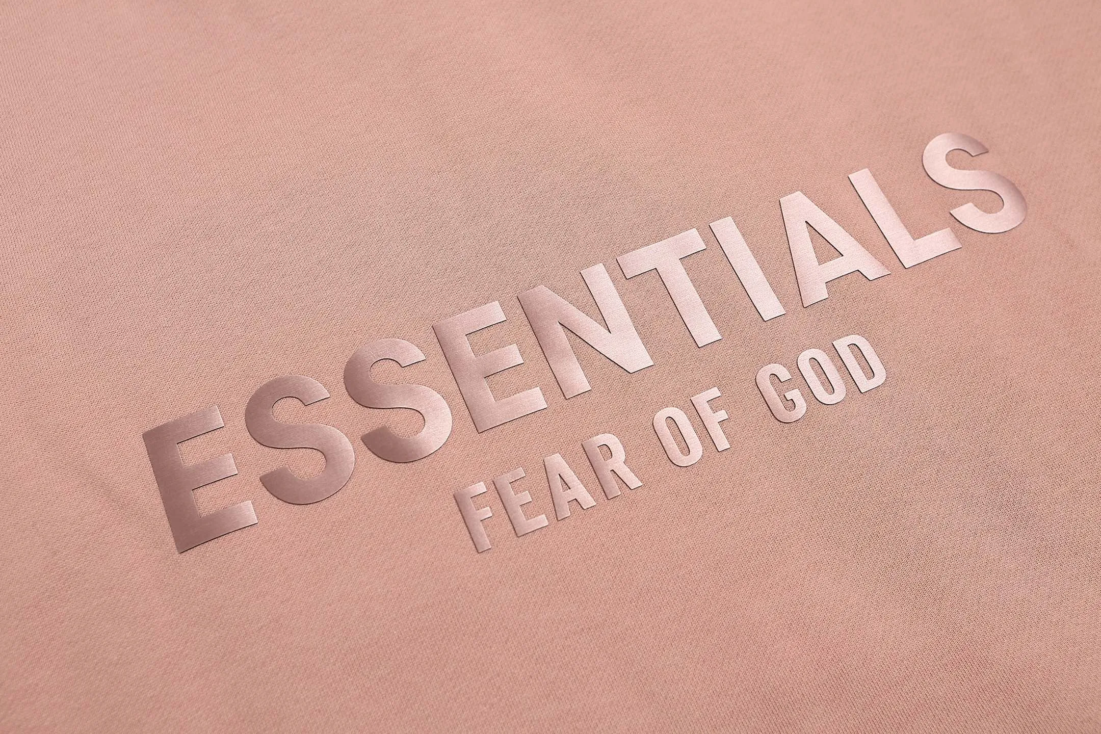 🆕 FEAR OF GOD ESSENTIALS logo Pink ：LM # ： Pink Sizes： S M L XL